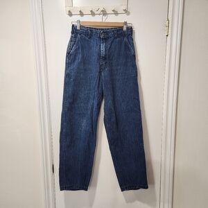 Vintage Andre Michel Blue Stripe Straight Leg Jeans